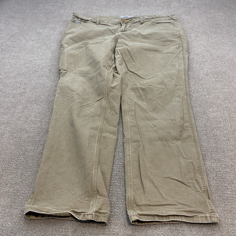 Ariat Pants Womens 22W Brown Rebar Perfect Rise Straight Workwear Twill Stretch